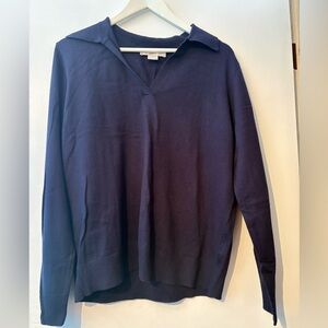 LOFT Deep Blue V-Neck Sweater